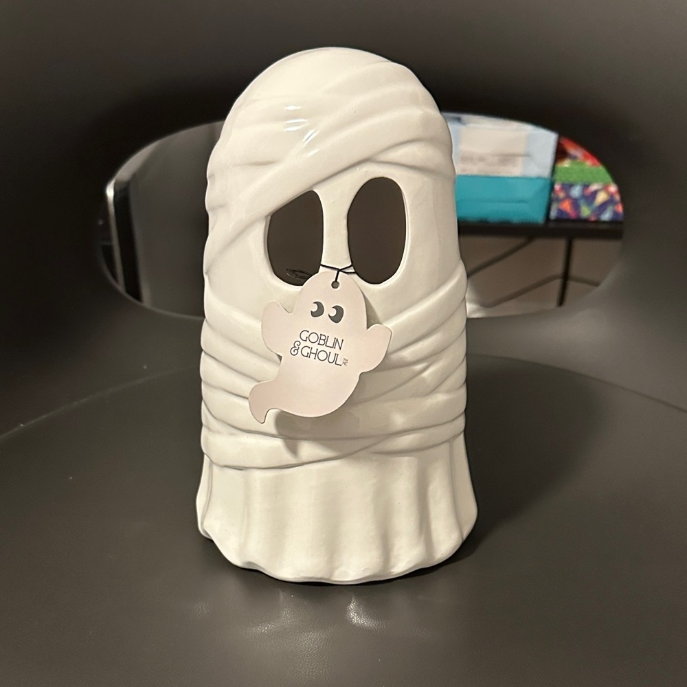 White Ceramic Ghost Decor